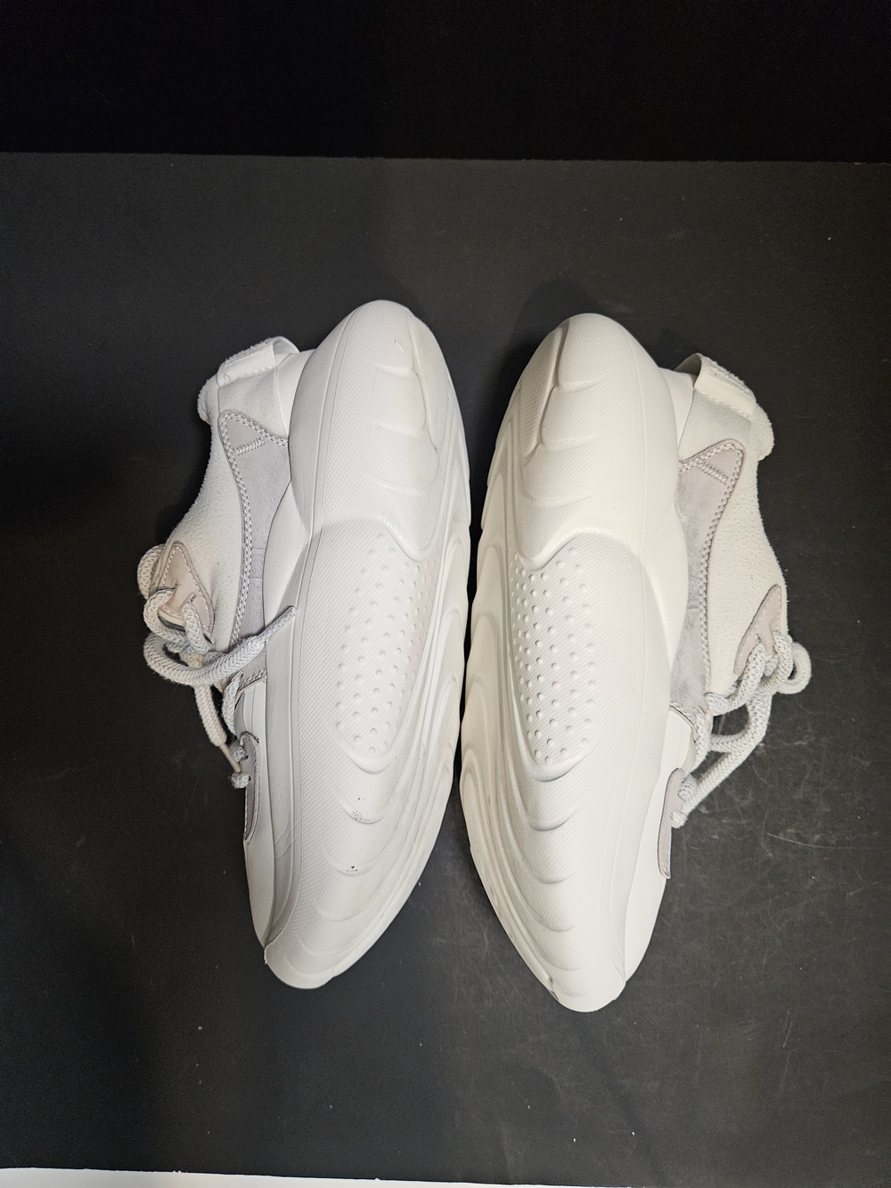 UGG LA Cloud Lace Sneakers Women's Lightweight Platform Shoes White Grey Sz 7 - Picture 15 of 17